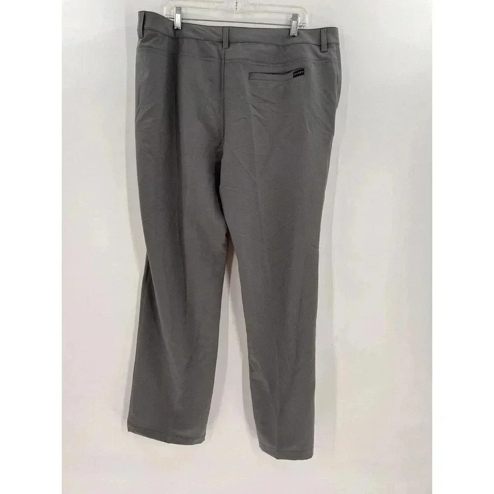 Chase54 Dress Pants Men's Size 38X30 GRAY Slash Pocket Flat Front Casual NEW TAG